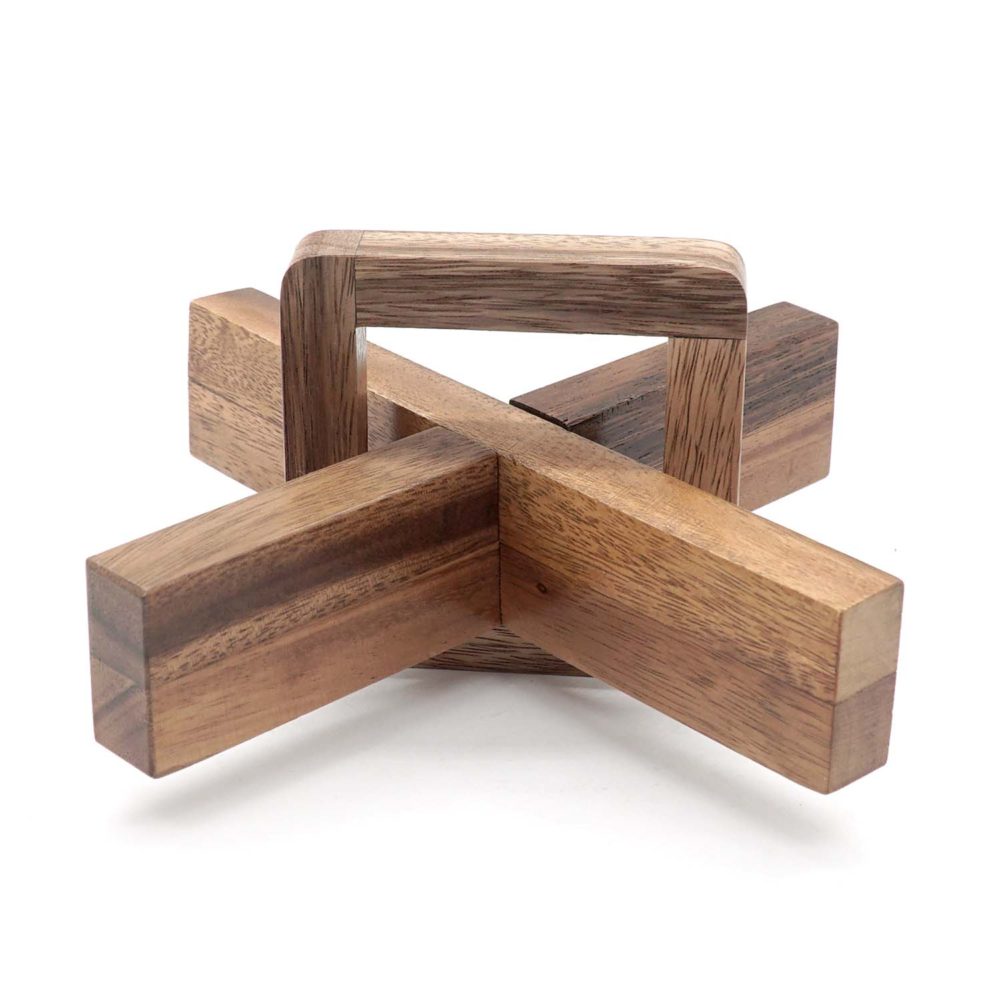 The Logic Games Gifts and Brain Teaser Puzzles Wooden Cross Out (L)