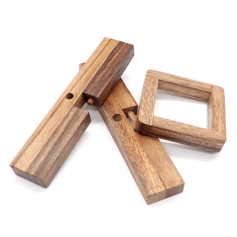 The Logic Games Gifts and Brain Teaser Puzzles Wooden Cross Out (L)