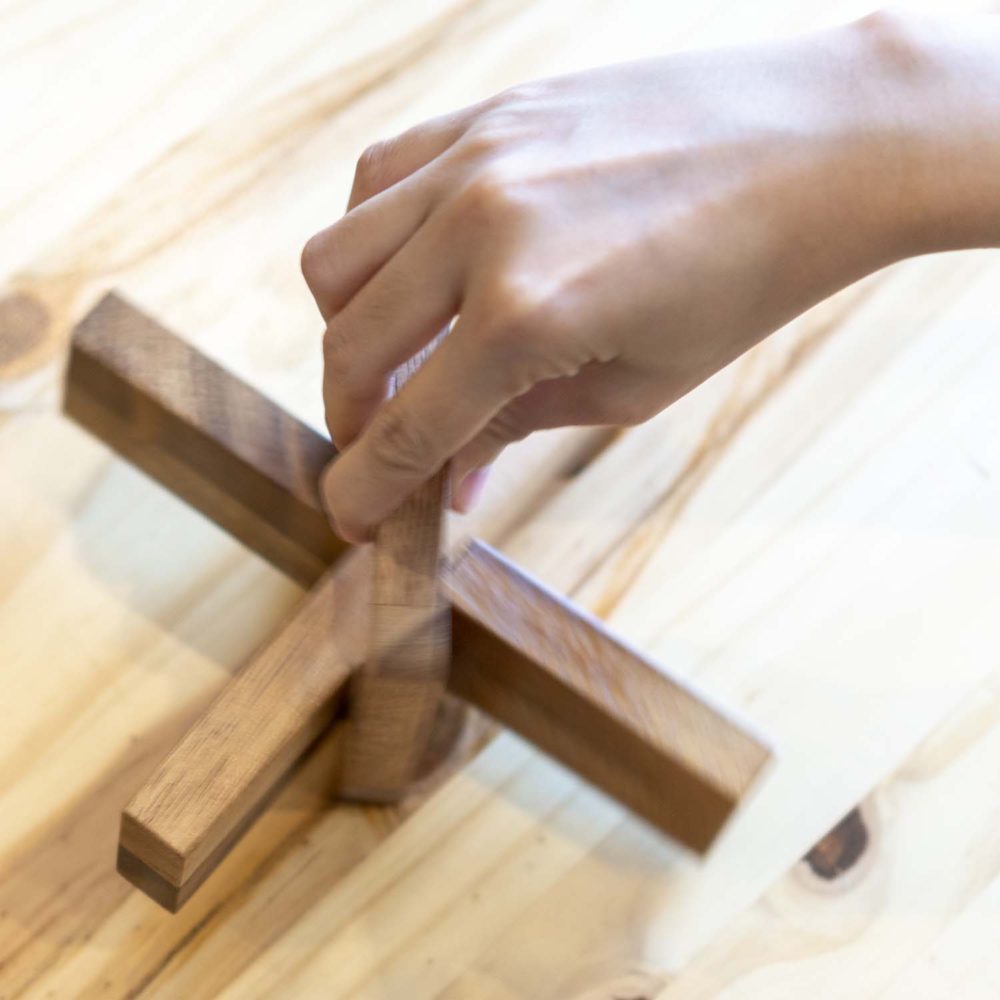 The Logic Games Gifts and Brain Teaser Puzzles Wooden Cross Out (L)