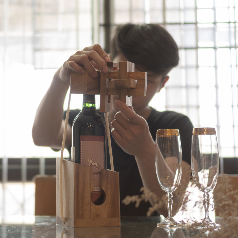 C.C.O Wine Bottle Puzzle for Adult Wine Lovers and Drinkers