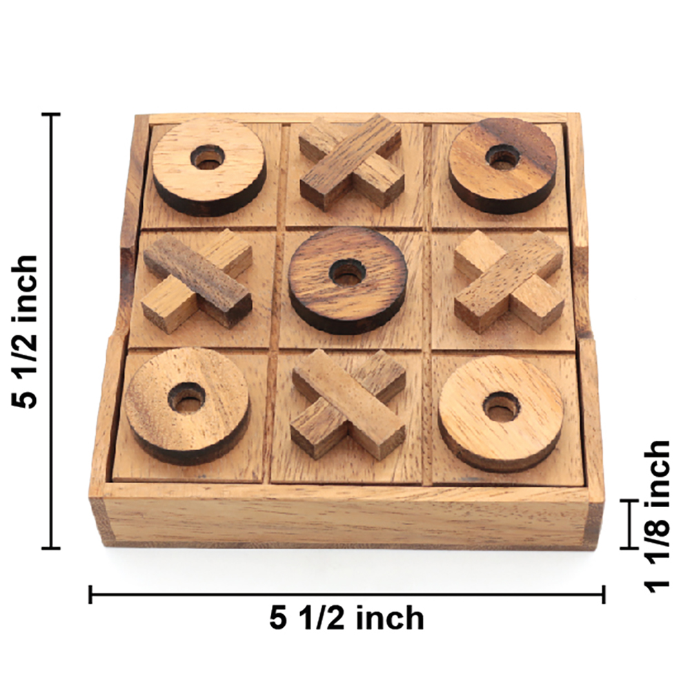 Games Tic Tac Toe Wooden Board Game, Tic Tac Toe Wood Game