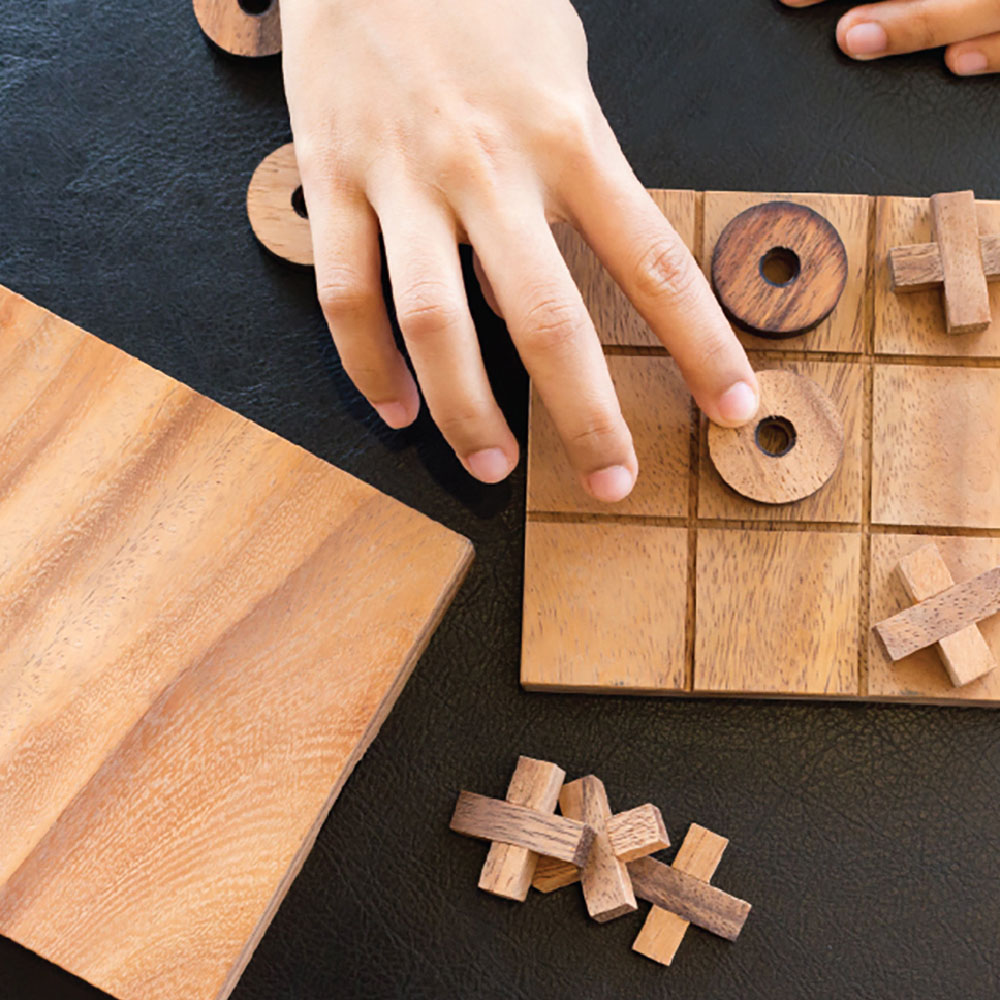 Fall Tic Tac Toe Board and Pieces Games for Kids Coffee 