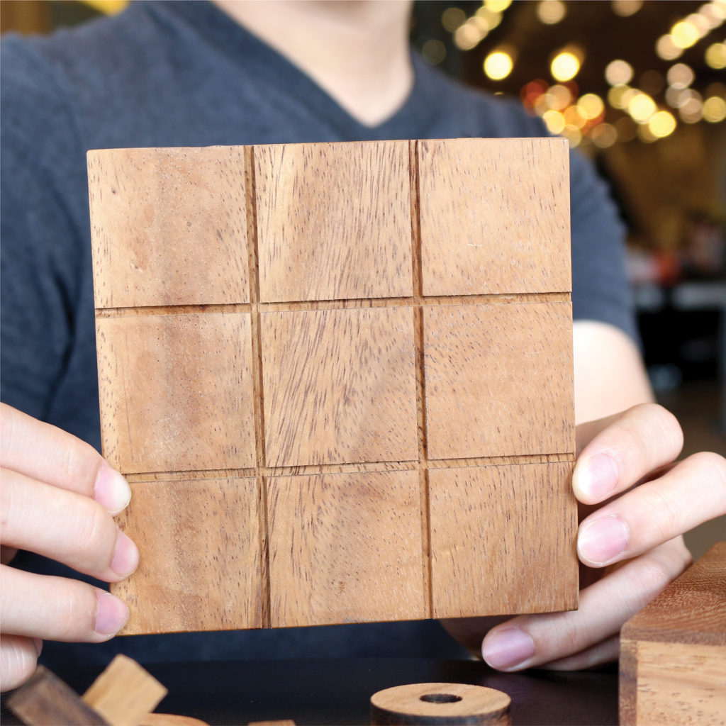 Jogo De Tic-Tac-Toe , Mini Tabuleiro De Madeira De Mesa Competitivo X O  Blocos Para Decoração De Café , Jogos De Festa , Crianças