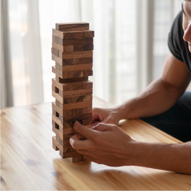 Tumbling Tower Wood Block Stacking Game