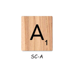 Letter A - Wooden Scrabble Tiles