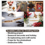 Number 9 Wooden Scrabble Tiles for DIY Crafts and Handicraft Items