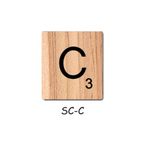 Letter C - Wooden Scrabble Tiles