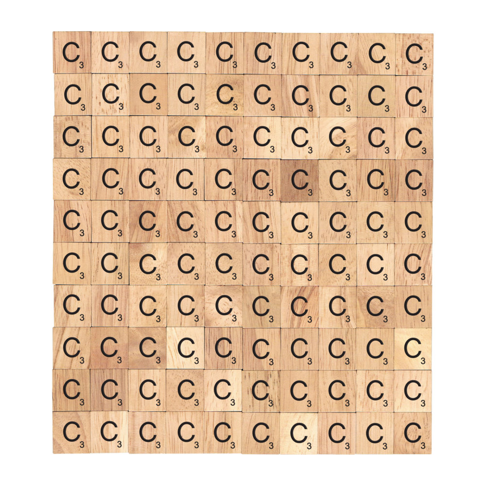 Letter C - Wooden Scrabble Tiles