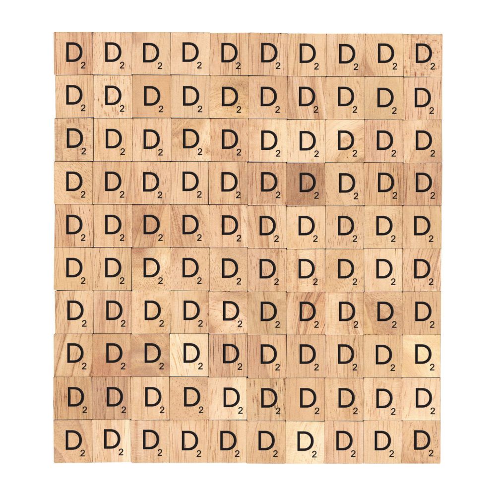 Letter D - Wooden Scrabble Tiles