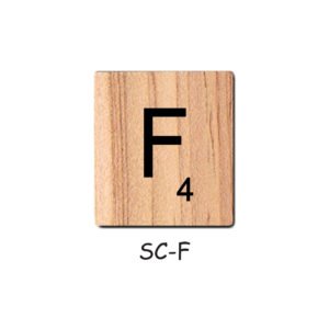 Letter F - Wooden Scrabble Tiles