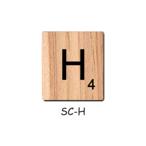 Letter H - Wooden Scrabble Tiles