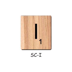 Letter I - Wooden Scrabble Tiles