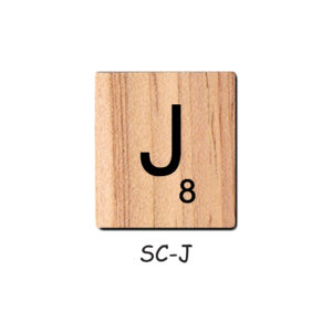 Letter J - Wooden Scrabble Tiles