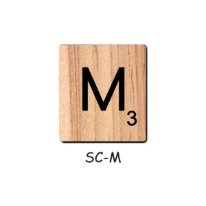 Letter M - Wooden Scrabble Tiles