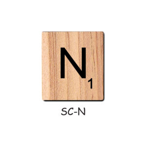 Letter N - Wooden Scrabble Tiles