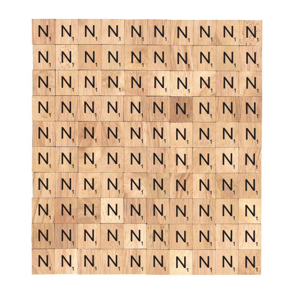 Letter N - Wooden Scrabble Tiles