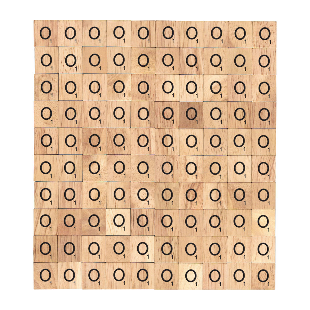 Letter O - Wooden Scrabble Tiles