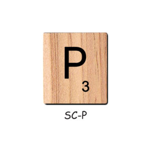 Letter P - Wooden Scrabble Tiles
