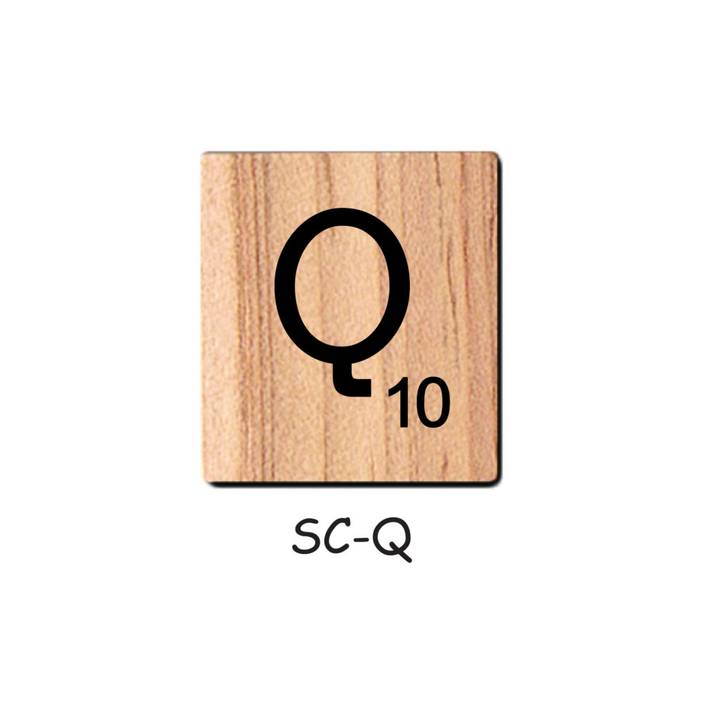 Letter Q - Wooden Scrabble Tiles