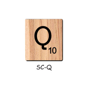 Letter Q - Wooden Scrabble Tiles