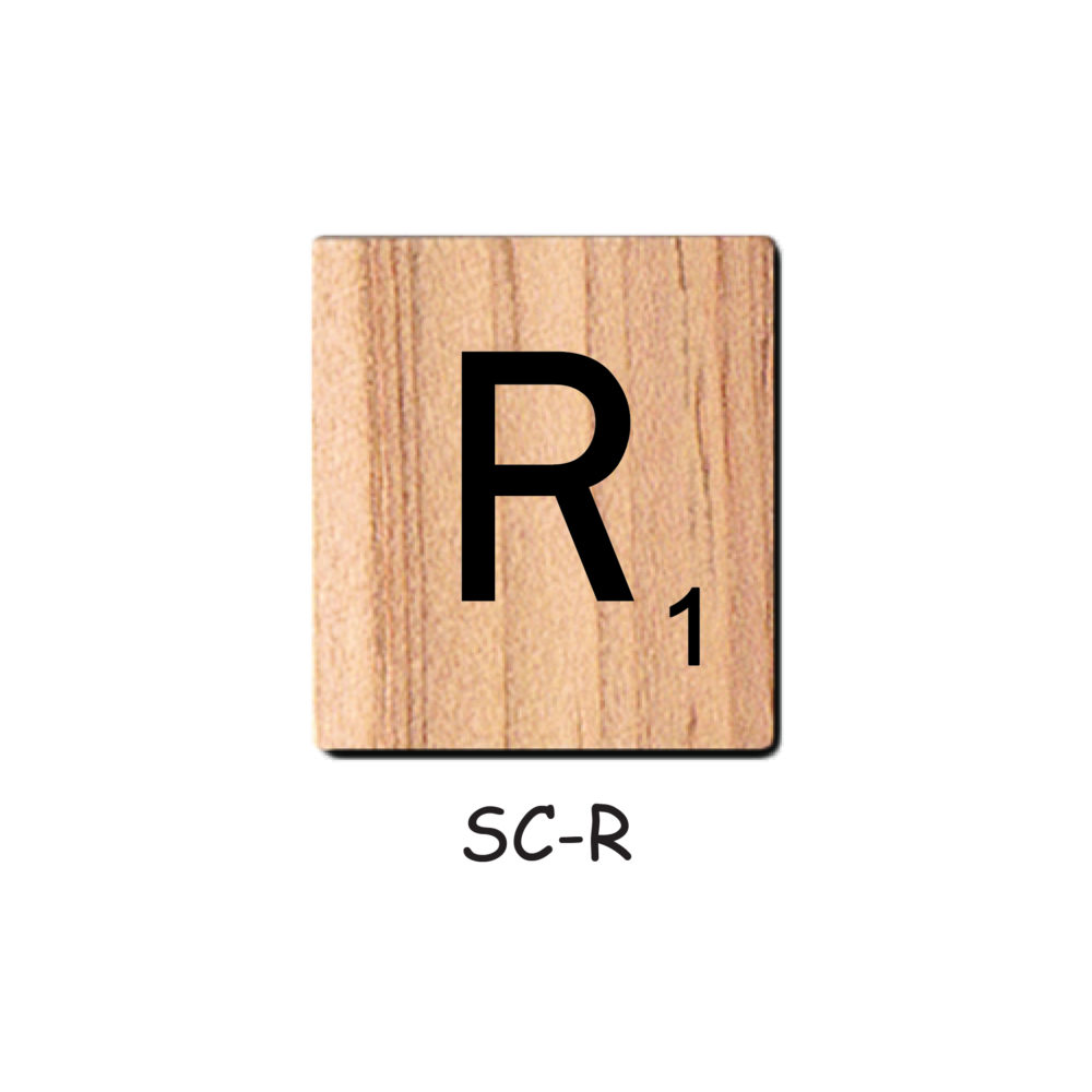 Letter R - Wooden Scrabble Tiles