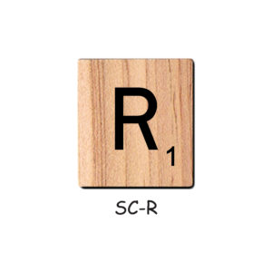 Letter R - Wooden Scrabble Tiles
