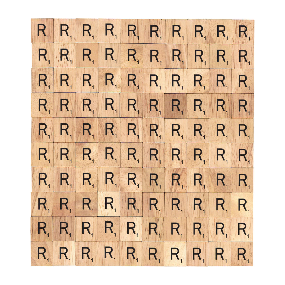 Letter R - Wooden Scrabble Tiles