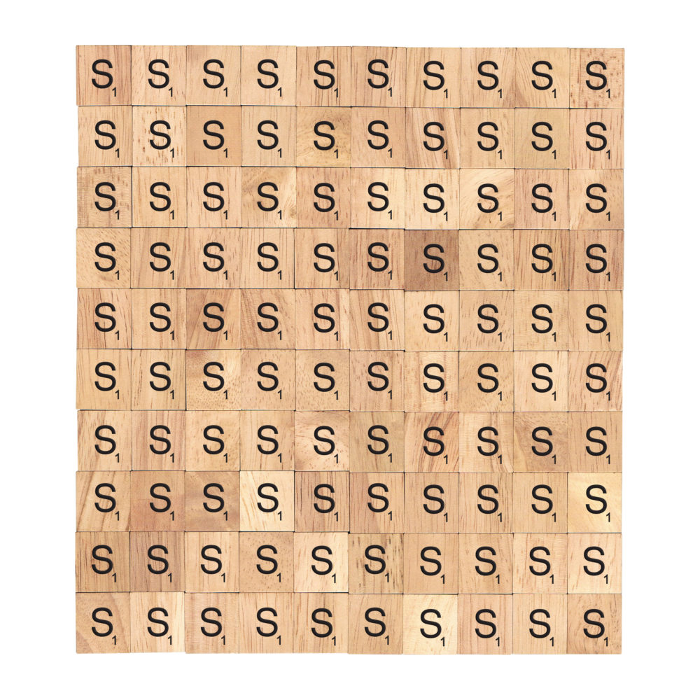 Letter S - Wooden Scrabble Tiles