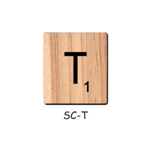 Letter T - Wooden Scrabble Tiles