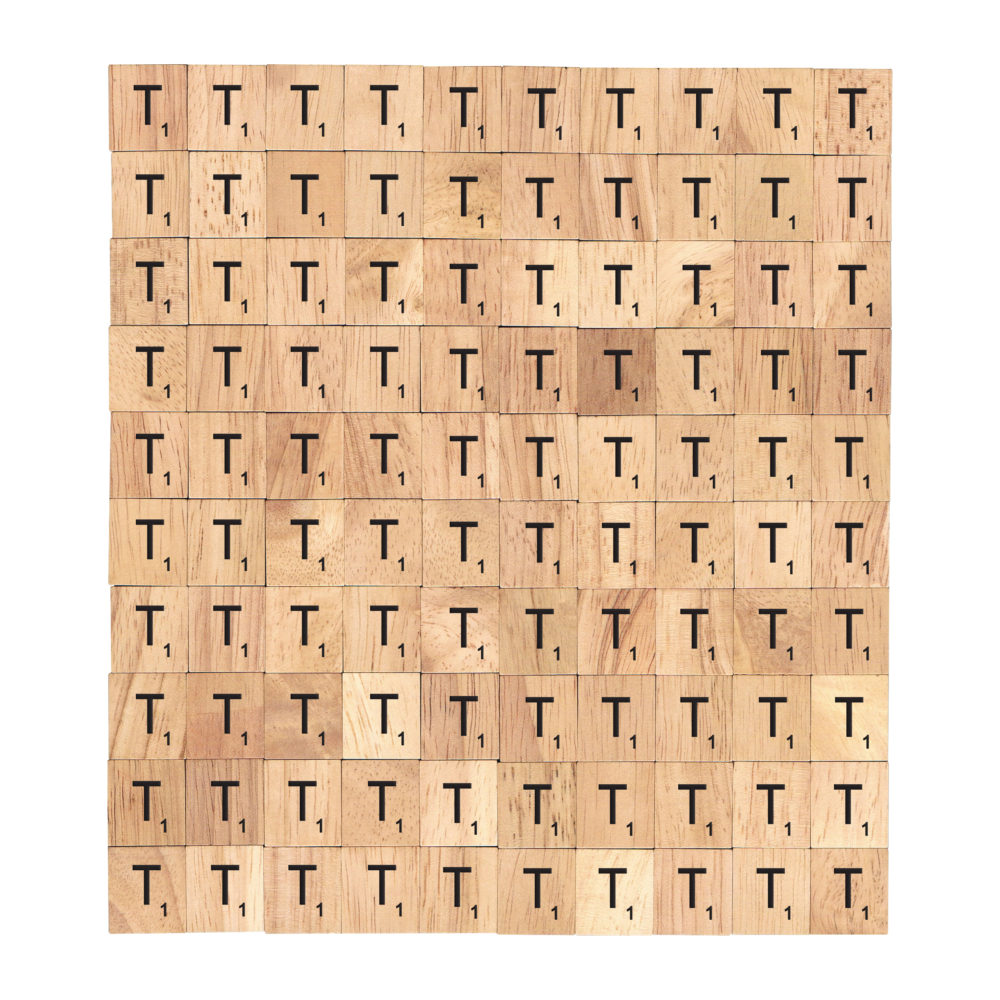 Letter T - Wooden Scrabble Tiles