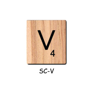 Letter V - Wooden Scrabble Tiles