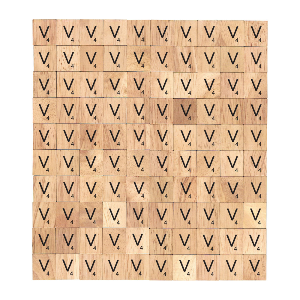 Letter V - Wooden Scrabble Tiles