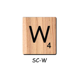 Letter W - Wooden Scrabble Tiles