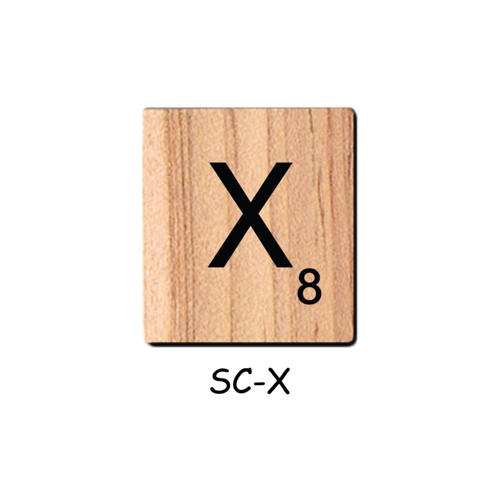 Letter X - Wooden Scrabble Tiles