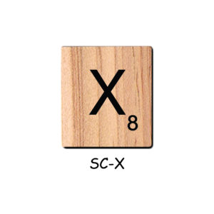 Letter X - Wooden Scrabble Tiles