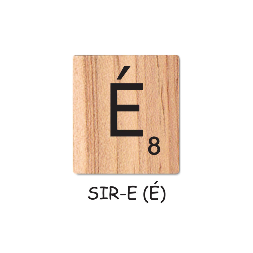 SIR-E (É) Wooden Scrabble Tiles for DIY Crafts and Handicraft Items