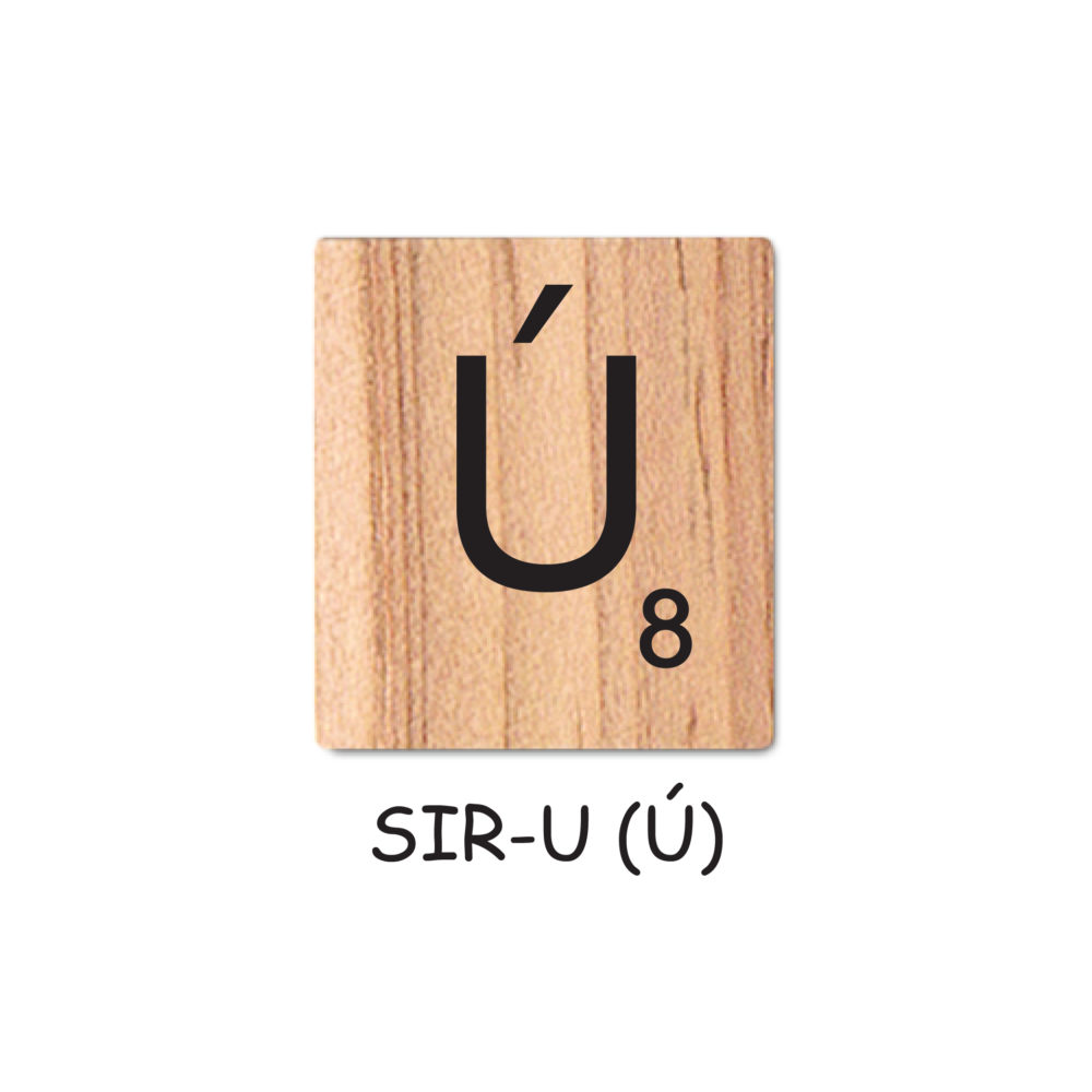 SIR-U (Ú) Wooden Scrabble Tiles for DIY Crafts and Handicraft Items