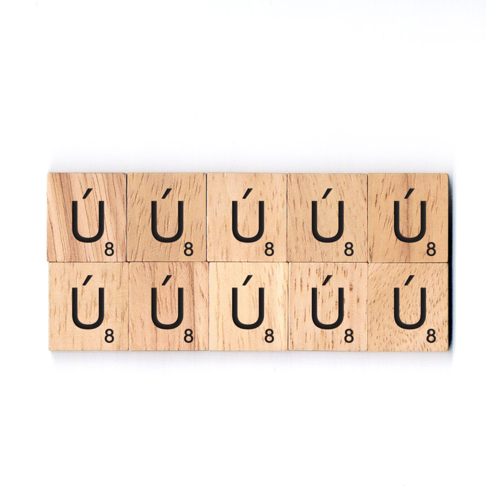 SIR-U (Ú) Wooden Scrabble Tiles for DIY Crafts and Handicraft Items