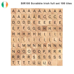 Irish Language Wooden Letters Tiles Complete Set of 100 Pcs