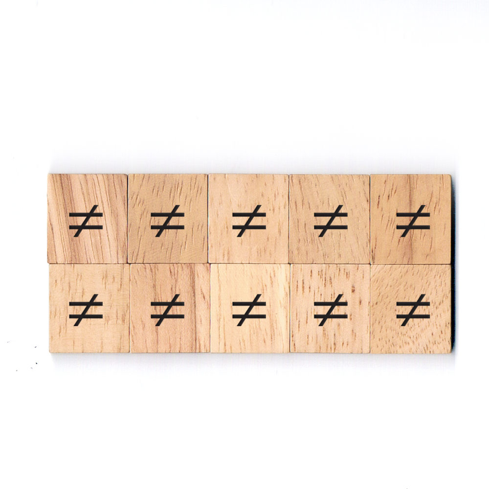 SM11 (≠) Not equal Wooden Scrabble Tiles for DIY Crafts and Handicraft Items