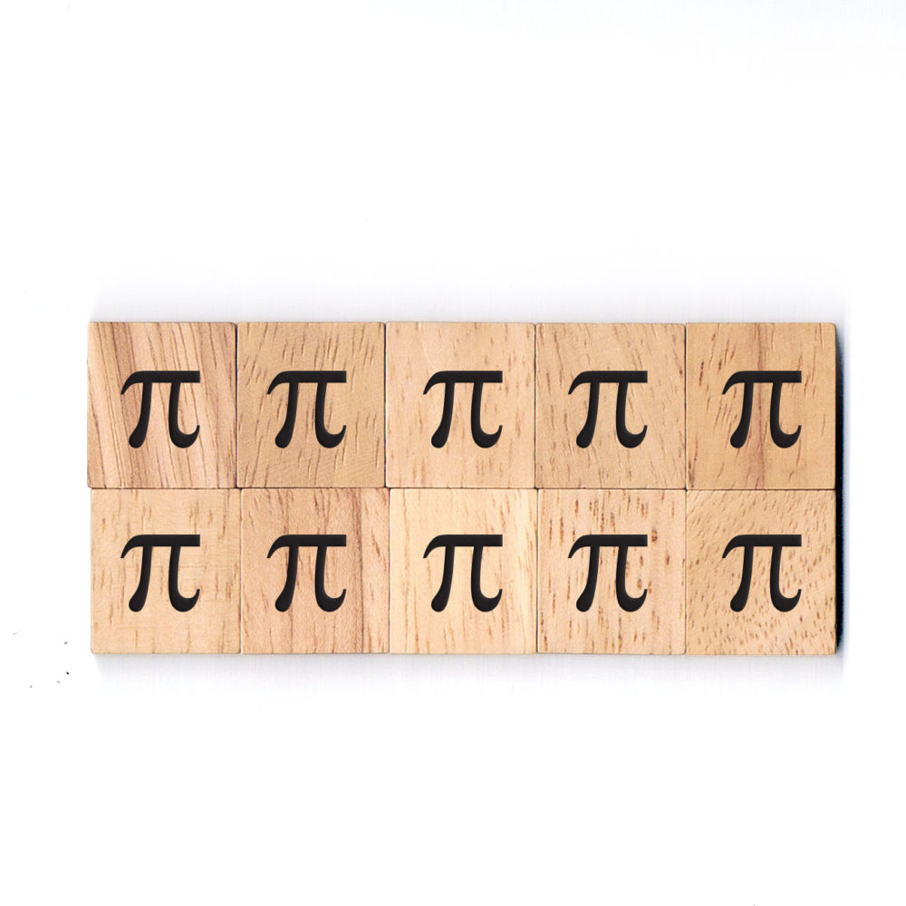 SM13 (π) Pi constant Wooden Scrabble Tiles for DIY Crafts and Handicraft Items