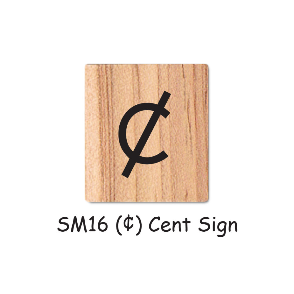 SM16 (¢) Cent Sign Wooden Scrabble Tiles for DIY Crafts and Handicraft Items