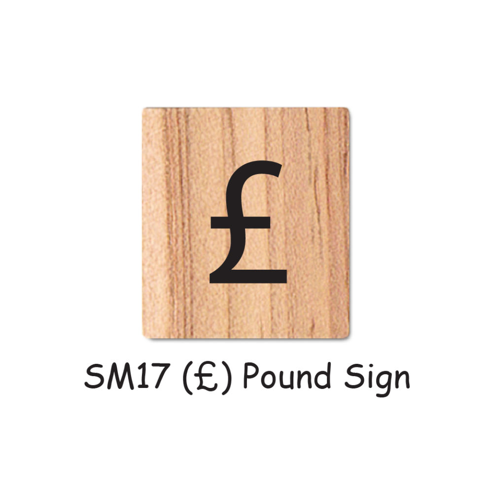 SM17 (£) Pound Sign Wooden Scrabble Tiles for DIY Crafts and Handicraft Items