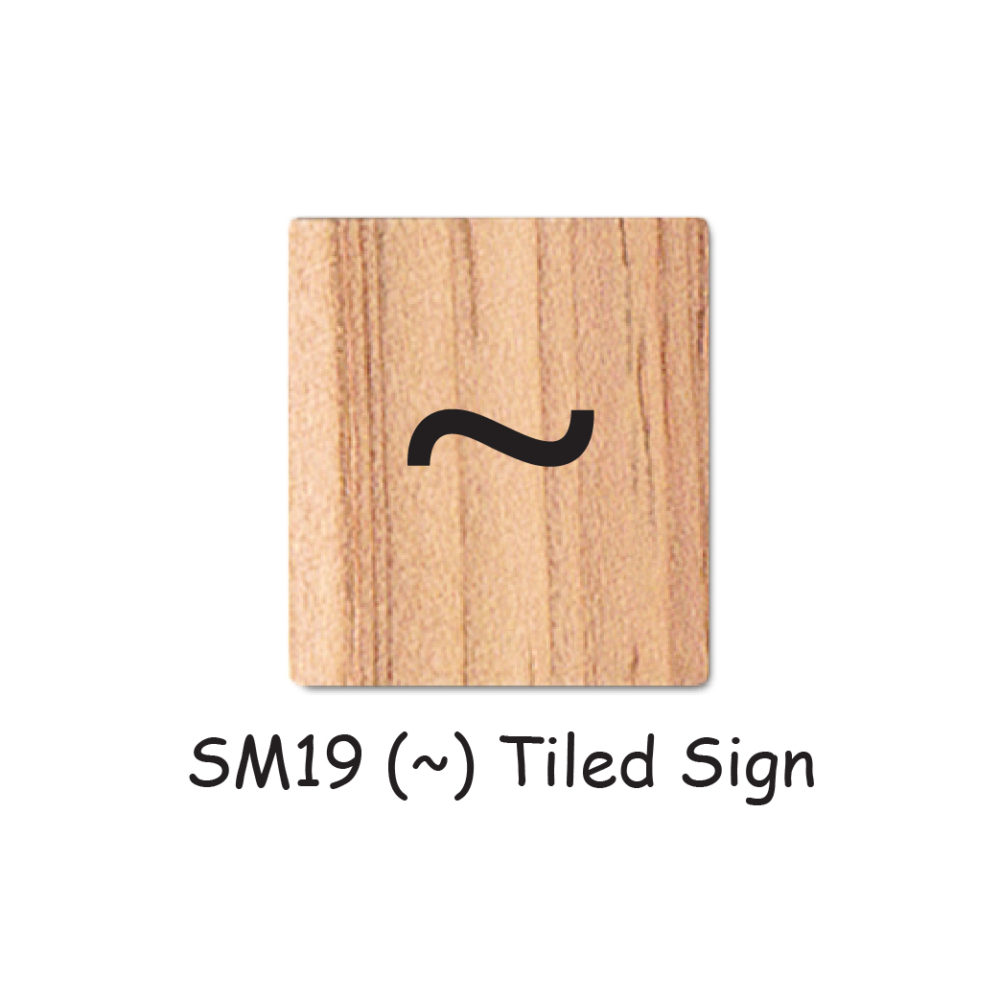 SM19 (~) Tiled Sign Wooden Scrabble Tiles for DIY Crafts and Handicraft Items