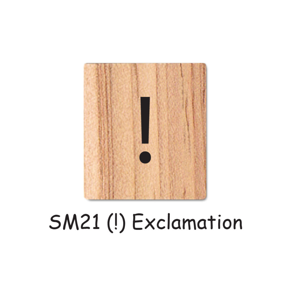 SM21 (!) Exclamation Wooden Scrabble Tiles for DIY Crafts and Handicraft Items