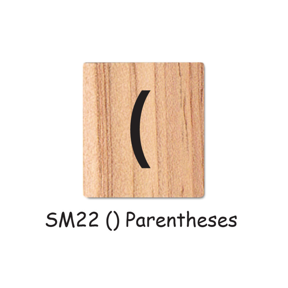 SM22 () Parentheses Wooden Scrabble Tiles for DIY Crafts and Handicraft Items