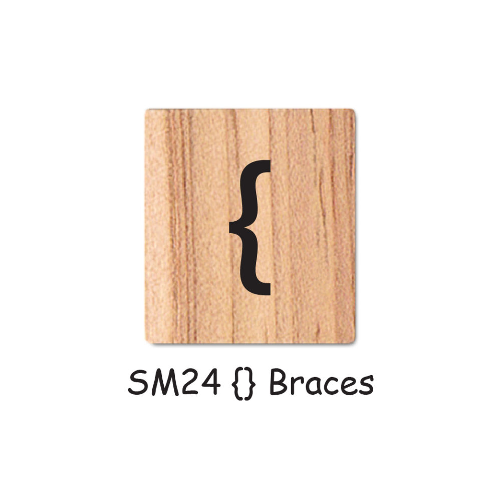 SM24 {} Braces Wooden Scrabble Tiles for DIY Crafts and Handicraft Items