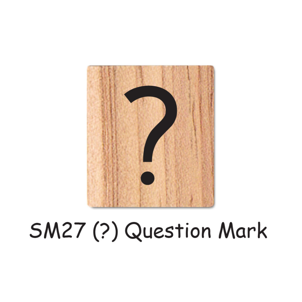 SM27 (?) Question Mark Wooden Scrabble Tiles for DIY Crafts and Handicraft Items