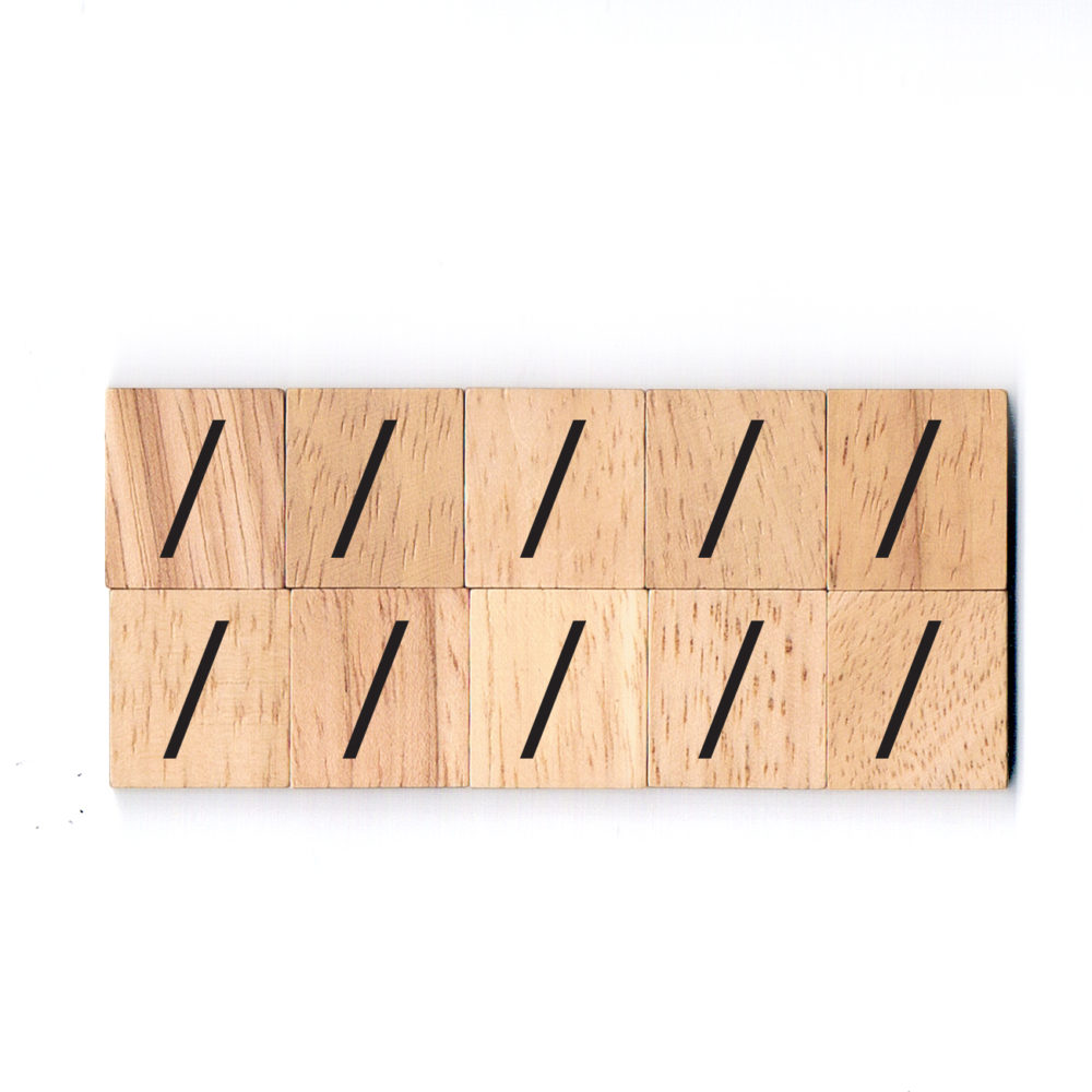 SM5 (/) Slash Sign Wooden Scrabble Tiles for DIY Crafts and Handicraft Items