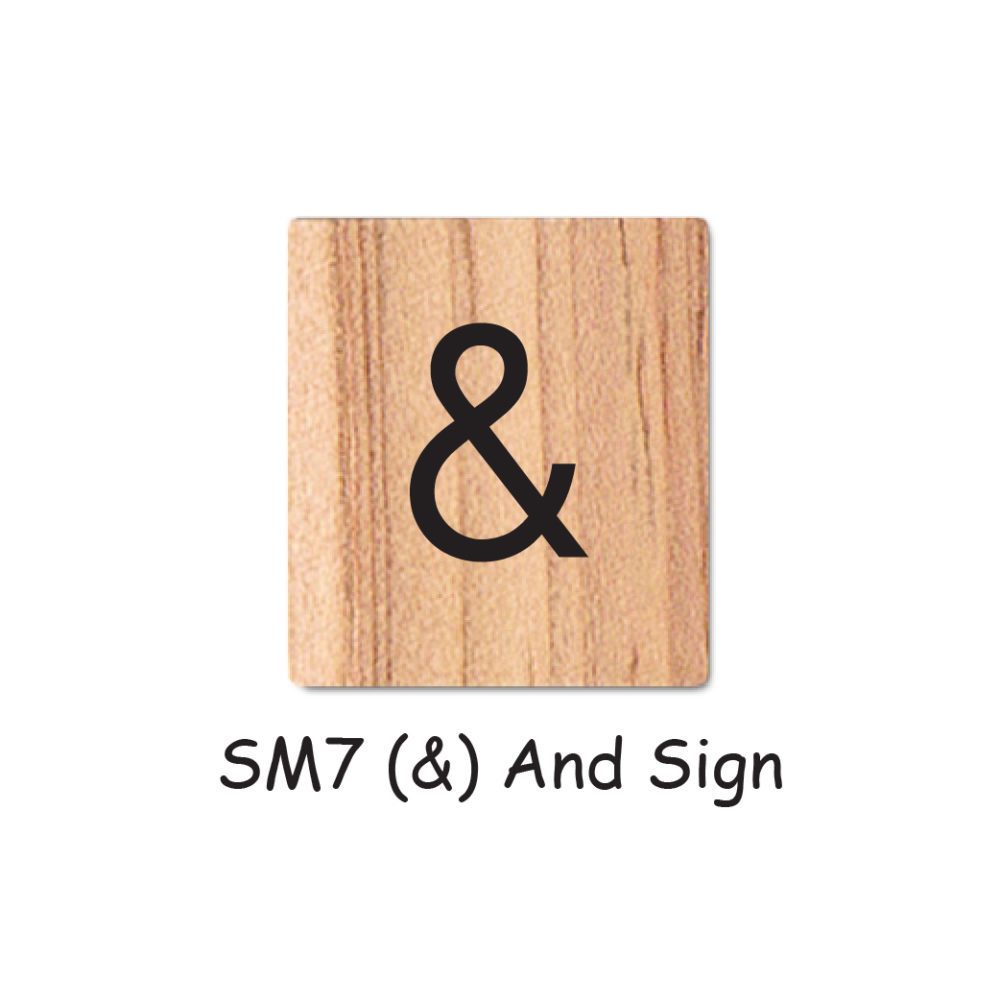 SM7 (&) And Sign Wooden Scrabble Tiles for DIY Crafts and Handicraft Items